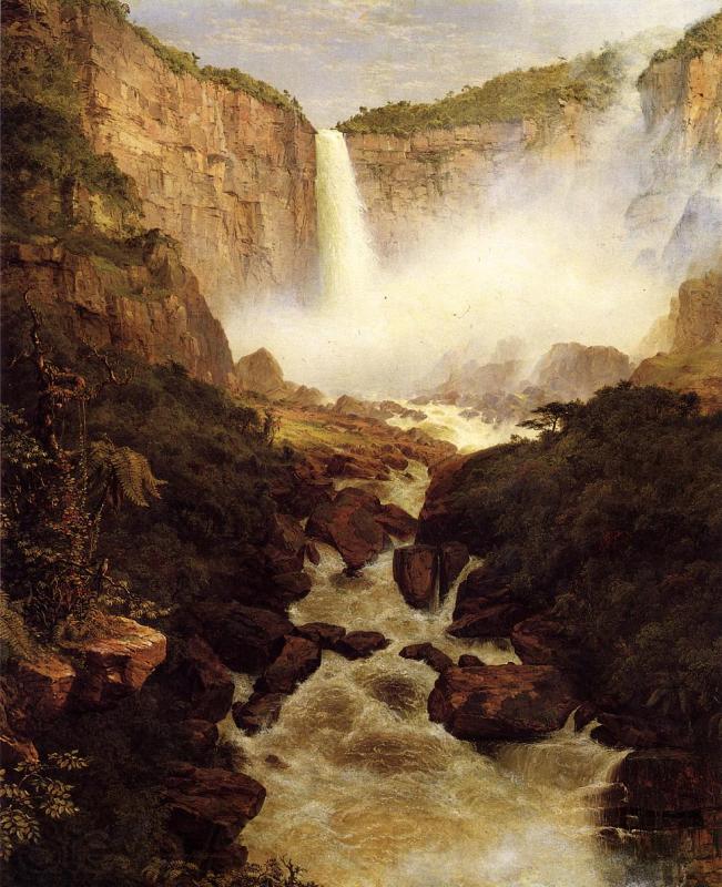 Frederic Edwin Church Tequendama Falls near Bogota, New Granada Norge oil painting art